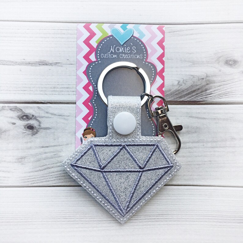 Diamond Keychain Diamond Key Chain Bling Keychain Glitter Etsy