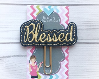 Blessed Paper Clip - Planner Paper Clip - Planner Paperclip - Planner Accessories - Planner Feltie - Blessed Paperclip - Blessed Feltie