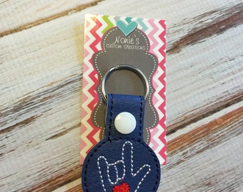 Sign Language Keychain - I Love You Keychain - ASL Keychain - ASL Gift - Signing Keychain - Love Sign Keychain - Love Keychain