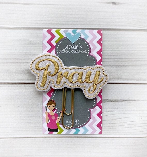 Pray Paper Clip - Planner Paper Clip - Planner Paperclip - Planner Accessories - Planner Feltie - Pray Paperclip - Pray Feltie