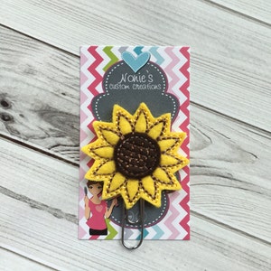 Sunflower Paper Clip - Sunflower Paperclip - Planner Paperclip - Planner Accessories - Flower Paper Clip - Sunflower Feltie