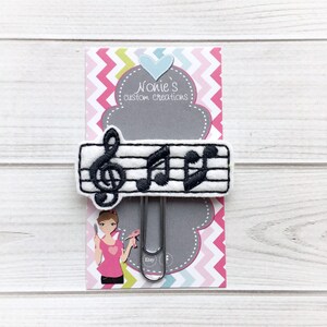 Music Note Paper Clip - Music Paper Clip - Planner Accessories - Piano Feltie- Music Note Paperclip - Music Note Feltie -Musical Note Feltie