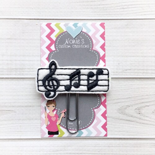 Music Note Paper Clip Music Paper Clip Planner Accessories Etsy