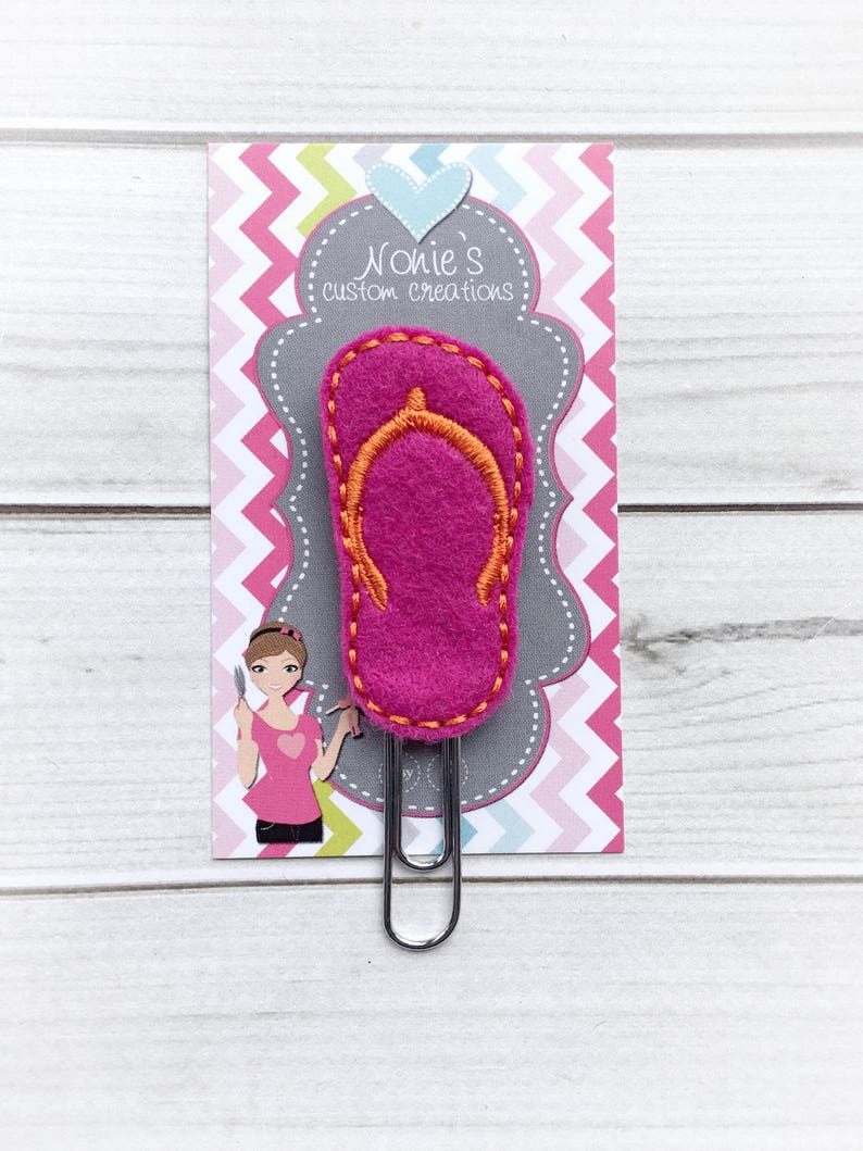 Flip Flop Paper Clip Flip Flop Paperclip Planner Paperclip Etsy