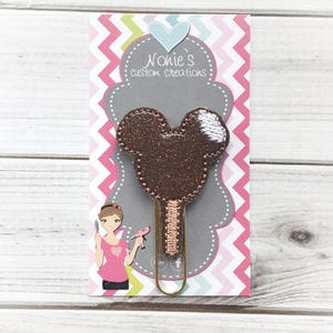 Mouse Ice Cream Paper Clip - Mouse Ears Clip -Planner Paperclip - Planner Accessories  - Mouse Bar Paperclip -Mouse Ice Cream Feltie