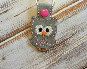 Owl Key Chain - Owl Keychain - Bird Keychain - Forest Animal Keychain - Owl Accessory - Owl Backpack Keychain