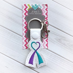 Cancer Awareness Keychain - Awareness Ribbon Keychain - Awareness ...