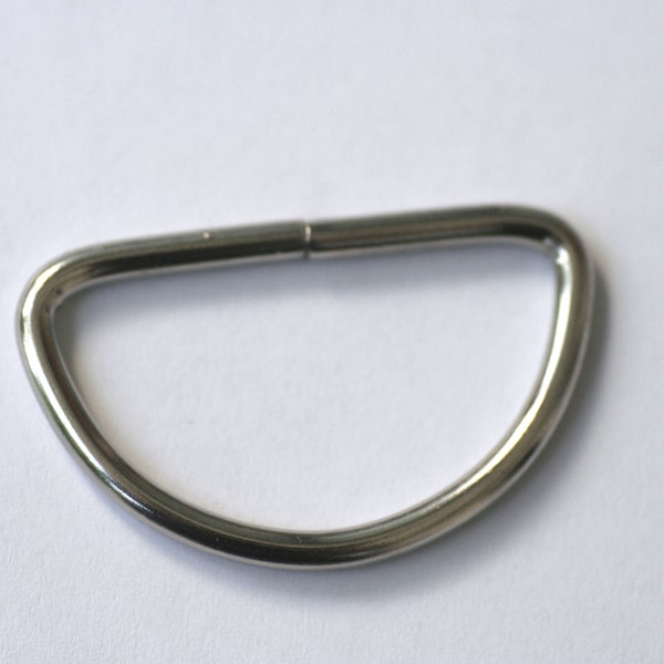 1 Stück D-ring, 4cm, silbern