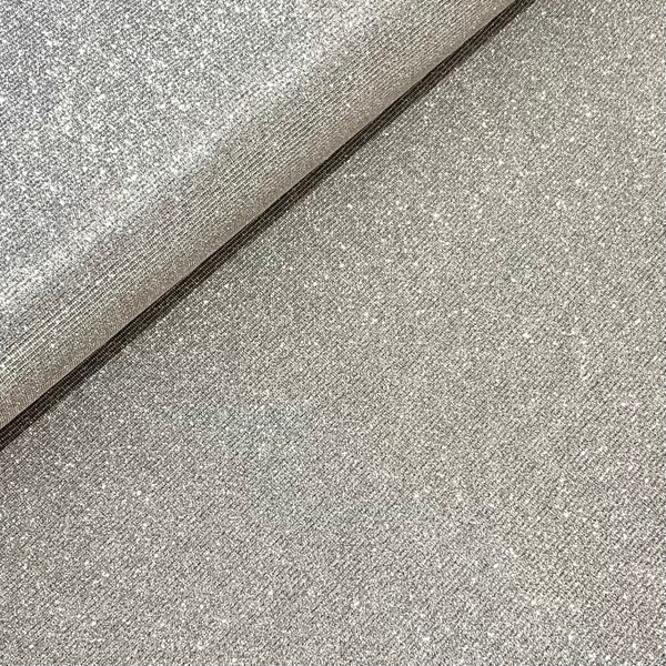 Tissu pailleté argent 100%PL