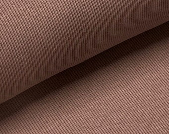 Fine rib jersey old pink, ribbed jersey 1.4 m wide approx. 330g/m2
