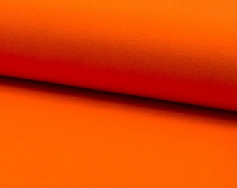 Jersey uni orange 1.4 m wide approx. 240g/ m2