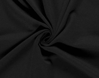 French Terry Uni schwarz ÖkoTex 100 250 g/m2 1,5m breit