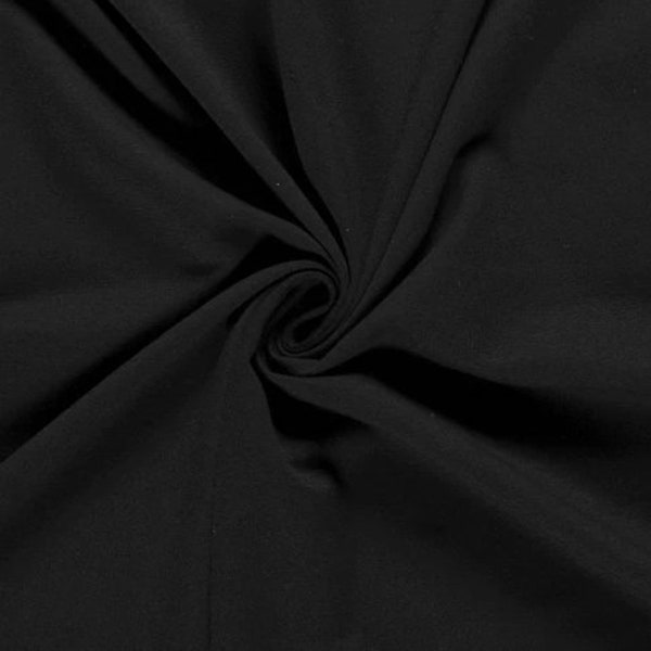 French Terry Uni schwarz ÖkoTex 100 250 g/m2 1,5m breit