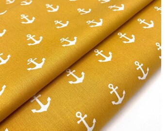 Anchor bianco senape 100% cotone