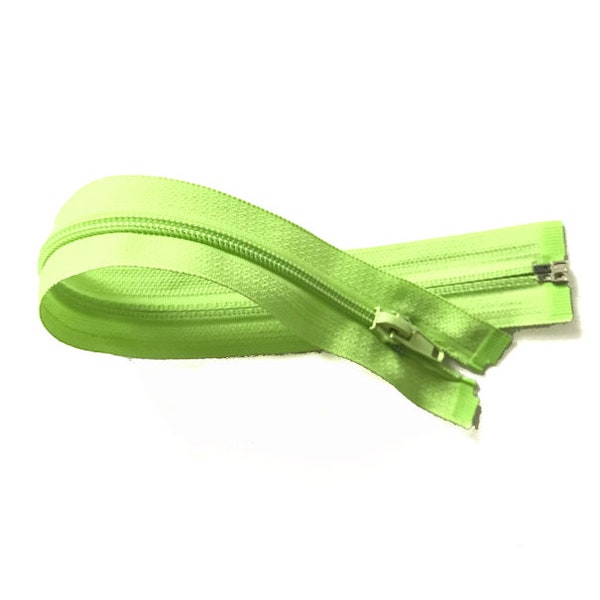 Shareable zipper, about 30 cm, lime green