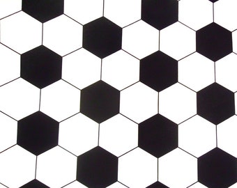 Fabric football hexagon black and white football 100% cotton