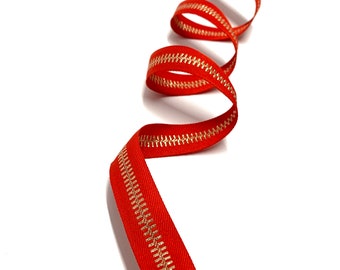 Webband Reißverschluss rot 20mm