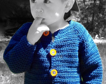 Baby Sweater Crochet Pattern: Infant Cardigan (Newborn to 24 Months) Instant Download PDF