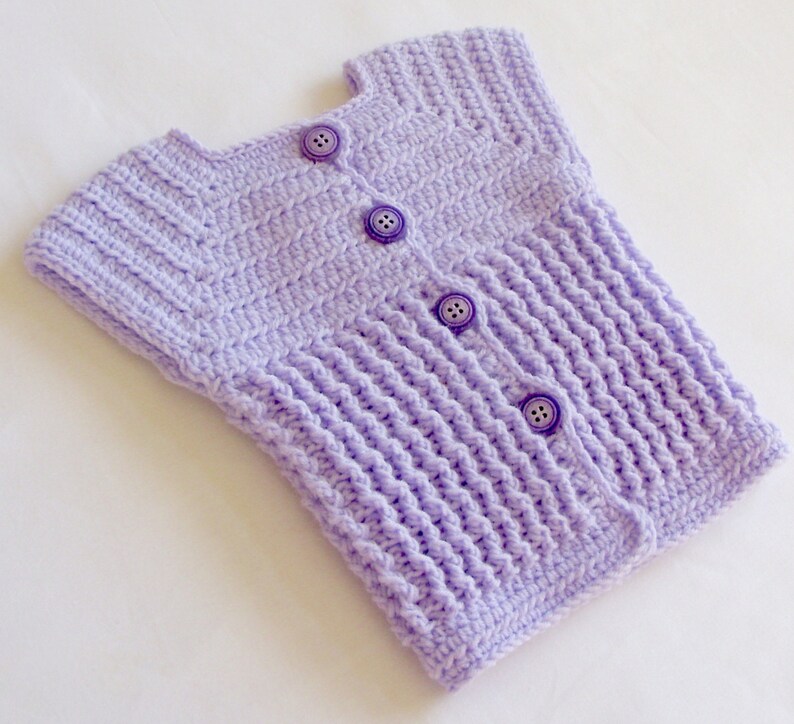 Baby Girl Sweater Vest and Hat Set Crochet PATTERN Baby Etsy