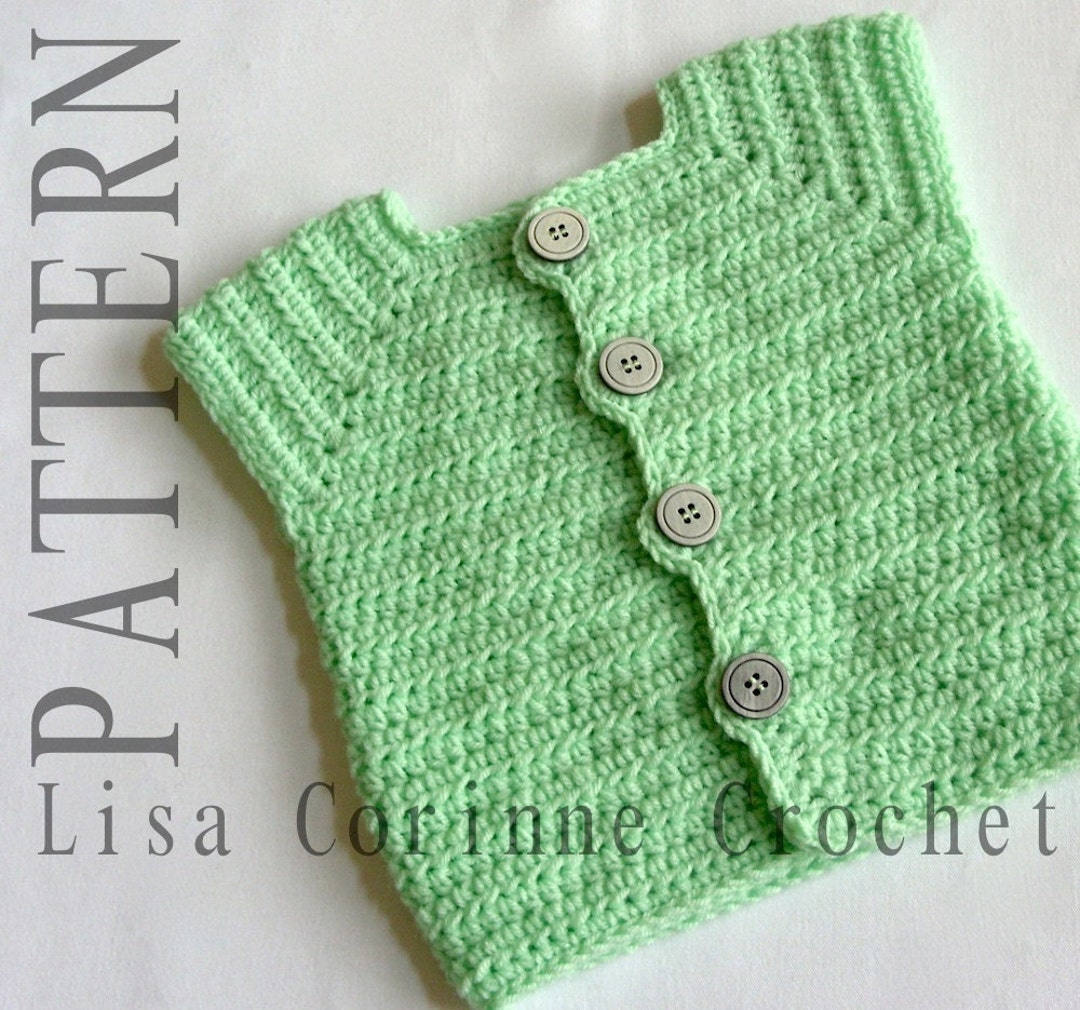 Baby Boy Sweater Vest Crochet PATTERNS Sweater Vest PATTERN Etsy España