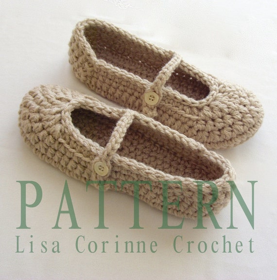 Womens House Shoes Crochet Slippers Pattern Crochet Slipper Pattern Mary Janes Slippers