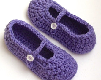 Crochet Slipper PATTERN for Girls, Slipper Crochet Patterns, Girls Slippers PATTERN, 7 sizes, Easy to Follow Slipper Crochet PATTERN, 40