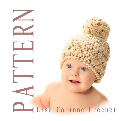 Baby Hat Crochet PATTERN Girl Pom Pom Hat Hats for Kids - Etsy