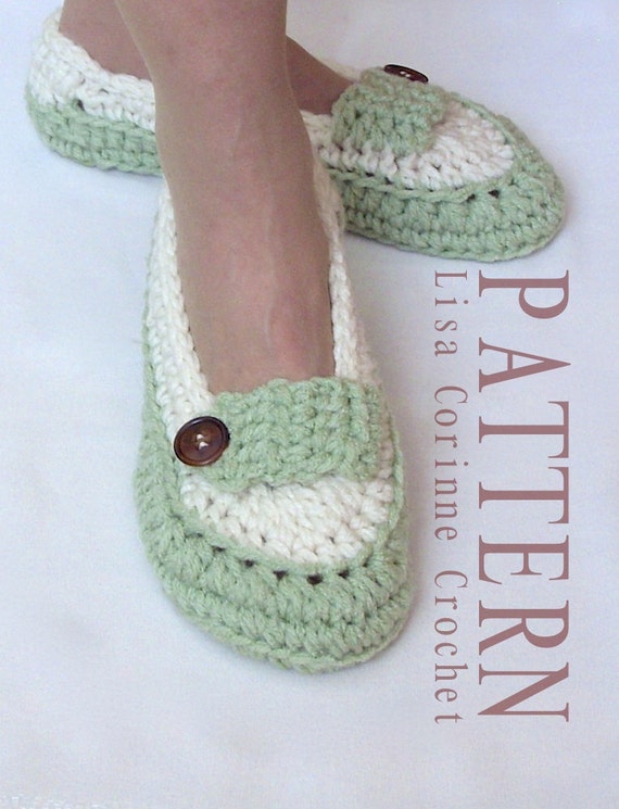 Crochet Slippers Pattern Womens House Slippers Ladies Slippers Crochet Slippers Crochet Slipper Pattern Women Slippers