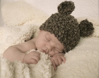 Bear Hat Crochet PATTERN, Easy Bear Hat, 10 Sizes, Newborn - Adult, Crochet Teddy Bear Hat Pattern, Easy To Follow Crochet Hat Pattern, 17
