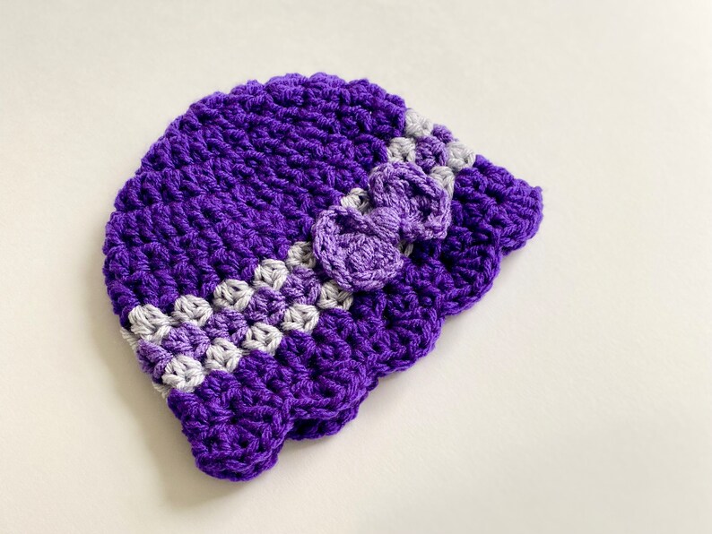 Crochet Baby Hat With Flower Baby Girl Crochet PATTERN Baby Etsy
