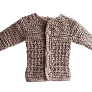 Baby Sweater Crochet Pattern, Cardigan Sweater Pattern, Easy to Follow Crochet Jacket Pattern, Contains 6 sizes, Newborn - 24 Months, 32