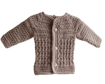 Baby Sweater Pattern: Easy Crochet Infant Sweater (Newborn - 24 Months) PDF Instant Download