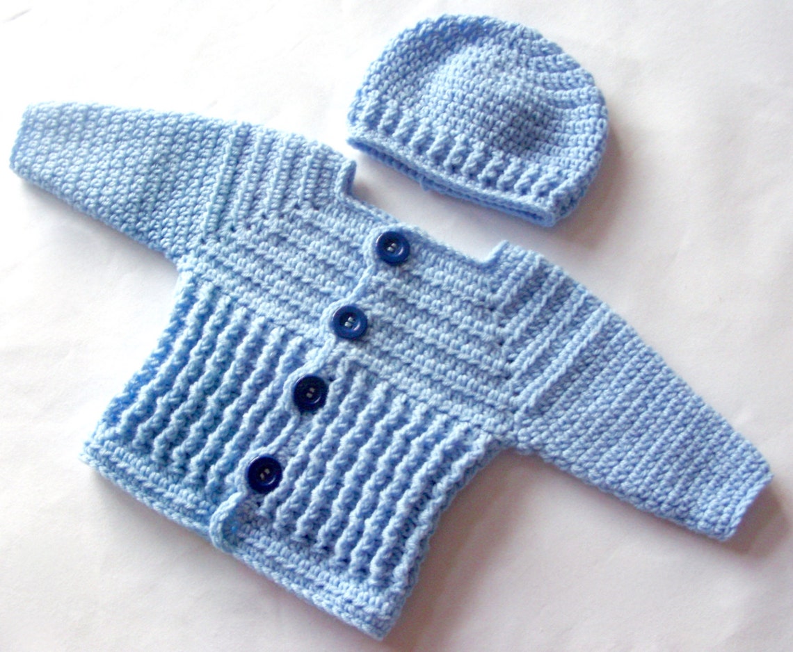 Baby Boy Sweater Crochet PATTERN Crochet Baby Sweater and Etsy