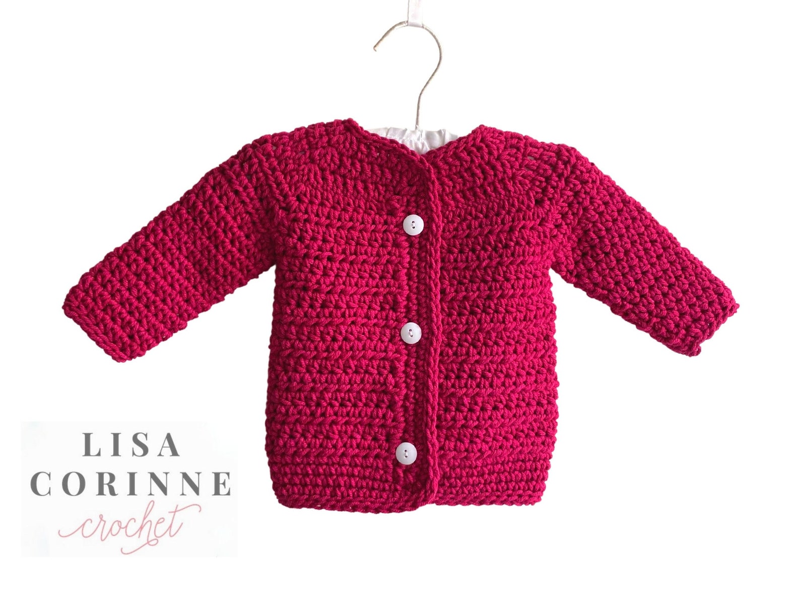 Baby Crochet Sweater Pattern Easy Crochet Tutorial Baby Etsy