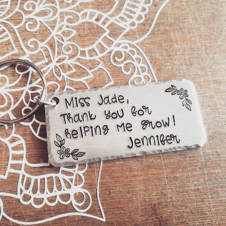 Personalised Teacher Gift quirky and playful Handstamped Etsy