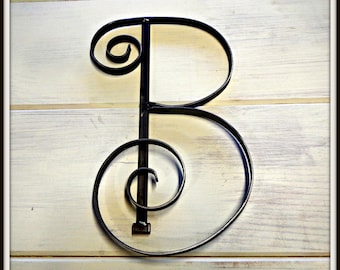 Metal Initial B, Capitol Letter B, Custom Scrolled Metal. Wall Art. Great for wall or wreath.