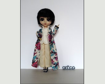 Tenue de soie "chic" pour poupée Pullip. Une création ART'CO