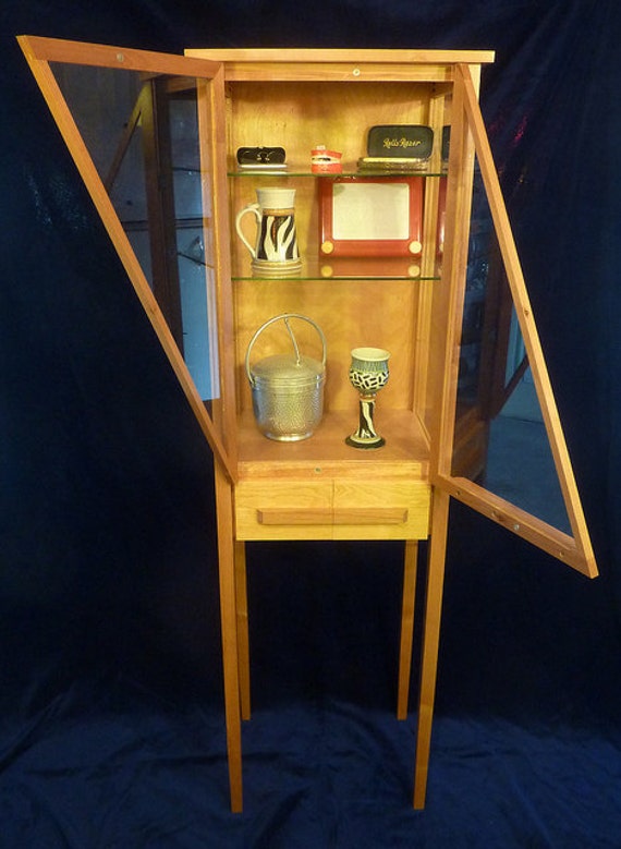 Cabinet Slash 6 Foot Tall Display Case With Glass Sides and Glass