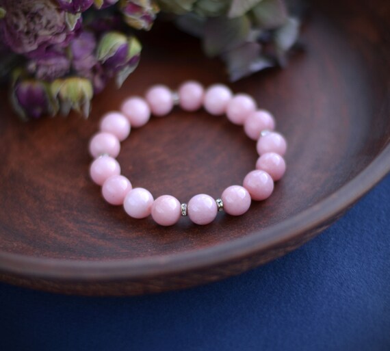 Pink on sale gemstone bracelet