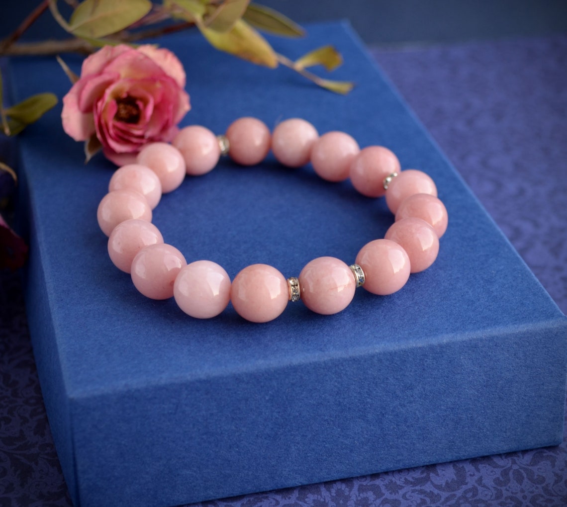 Gemstone grotto pink bracelet Clearance