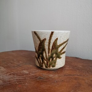 Japanese Teacup, Japanese green teacup, Yunomi, vintage handpainted teacup, gift for her, oriental teacup, asian teacup tableware