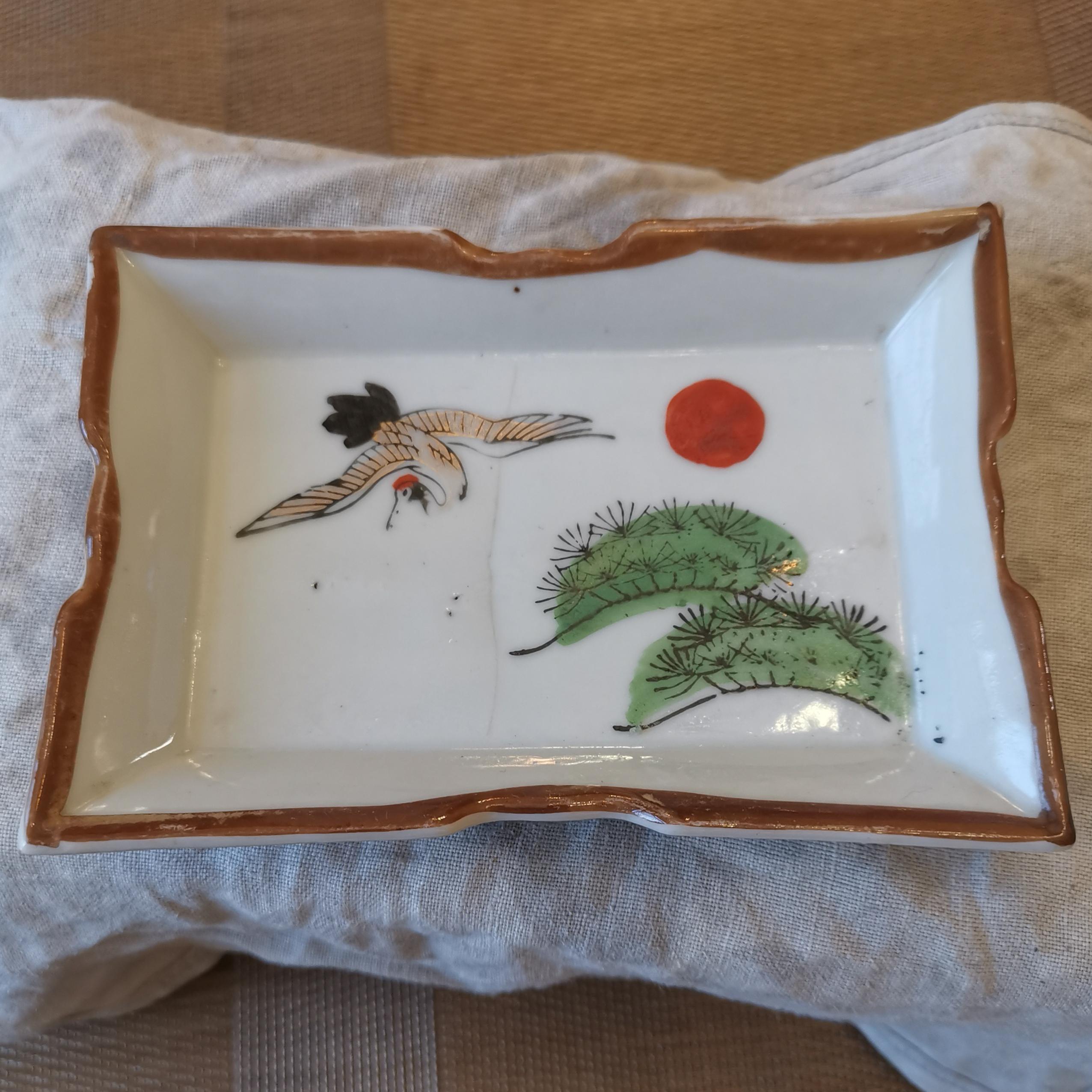 Japanese hand painted porcelain plates cranes - Etsy 日本