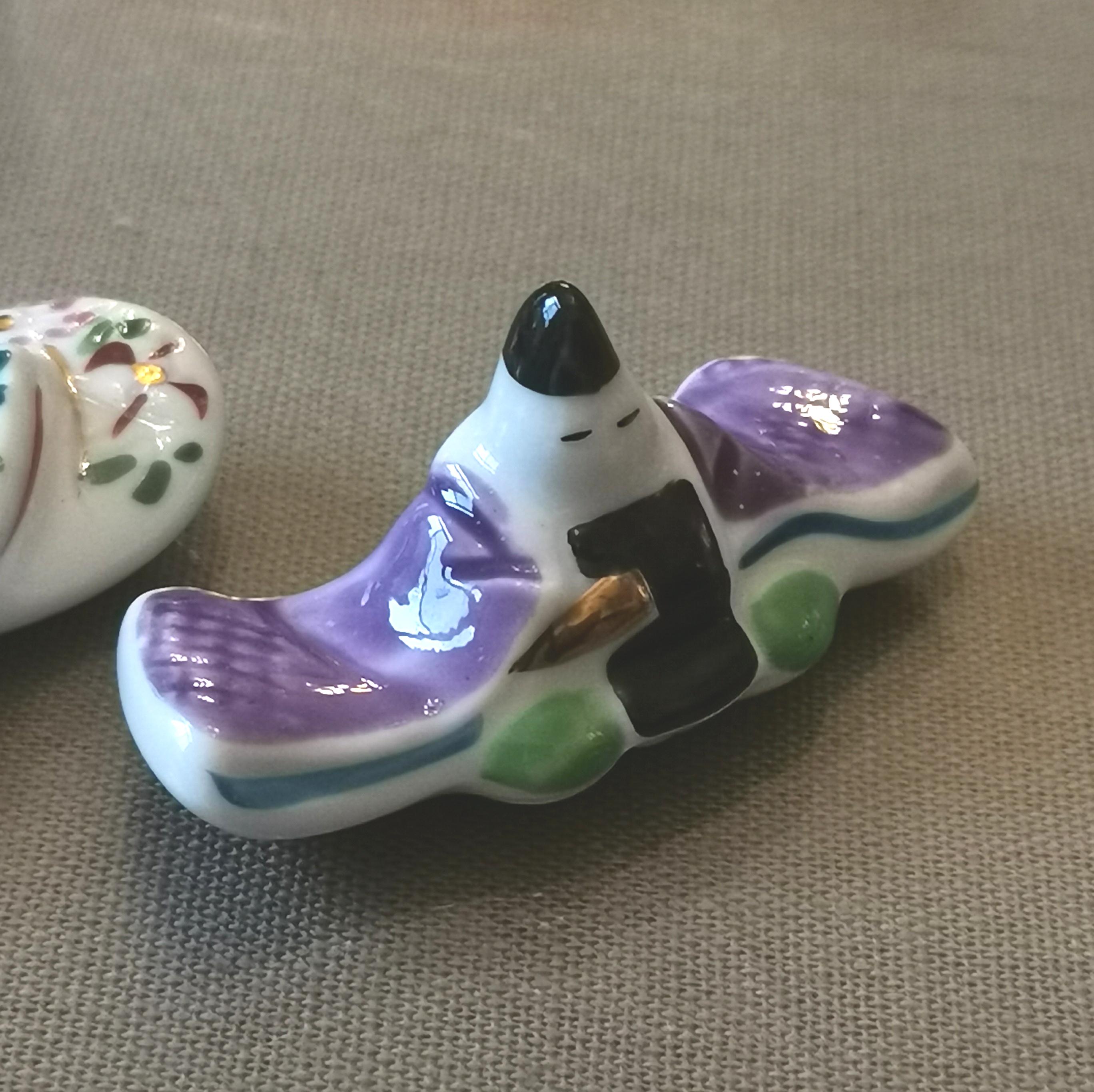 Japanese Ceramic Chopstick Rests, Sushi Set, Oriental Hashi Oki