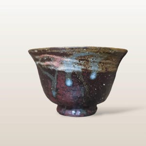 Japanese Handmade Raku cup| Wabi-Sabi Natural Glaze | Rustic earthenware cup, Japanese hand builted artist cup
