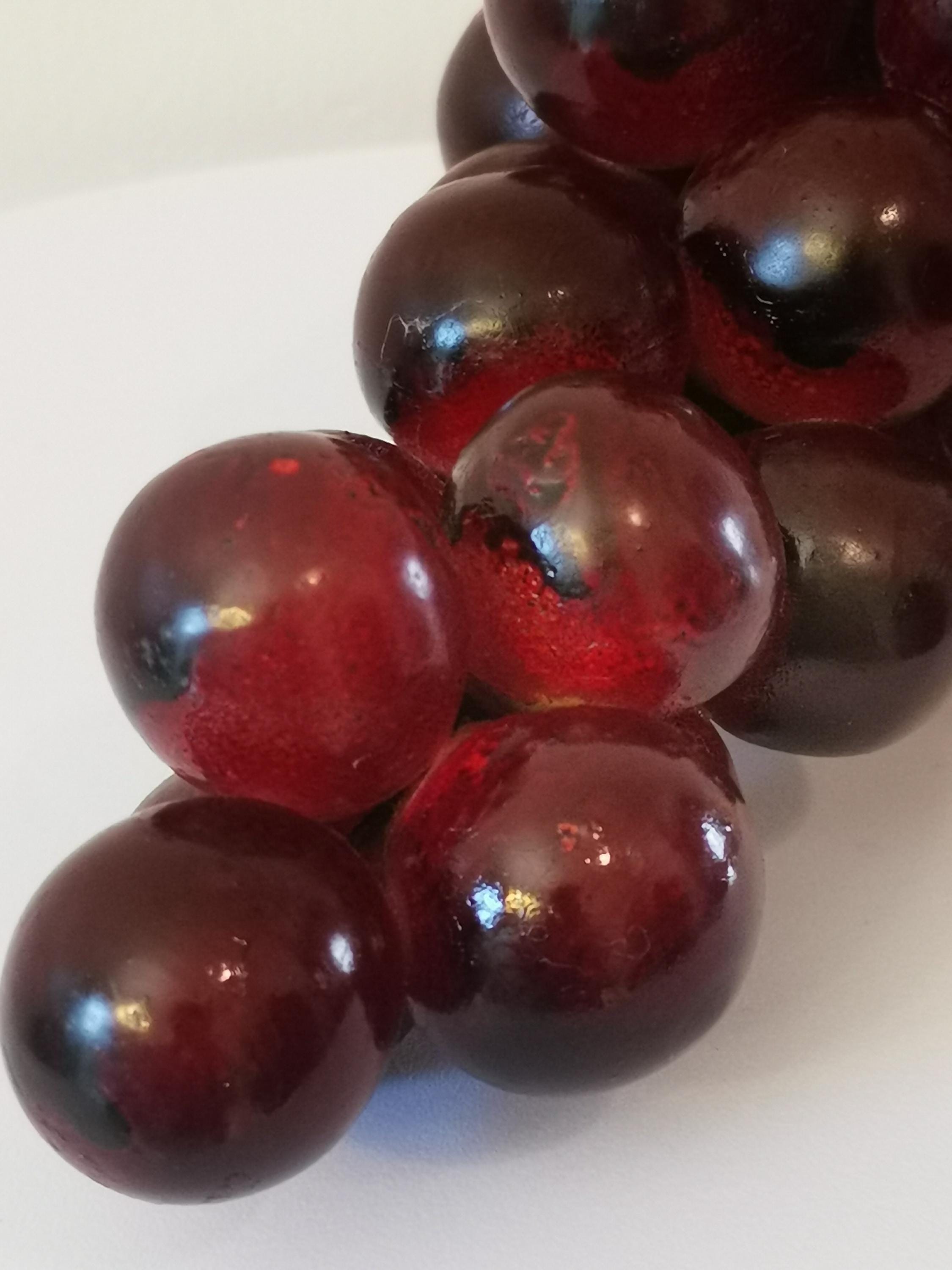 60's ヴィンテージ ルーサイト ブドウ ミッドセンチュリー グレープ ヴィンテージ 不透明パープル ルーサイト グレープクラスター、ミッド