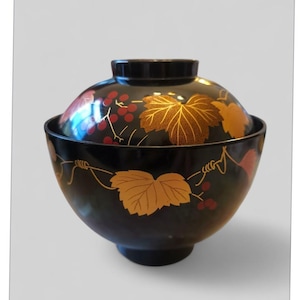 Japanese lacquerware bowls, Traditional Craft Lacquerware, soup bowl, Japanese tableware, soup bowl, oriental tableware, rice bowl