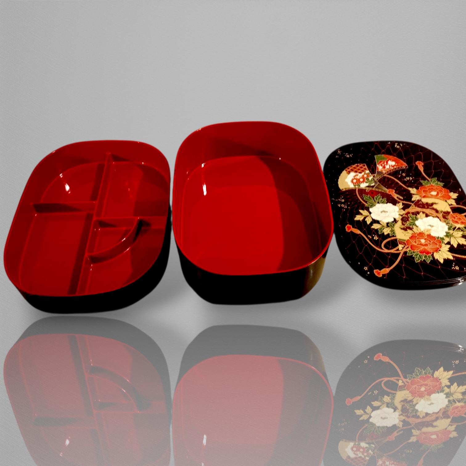 Japanese Lacquer Box Three Tier - Etsy