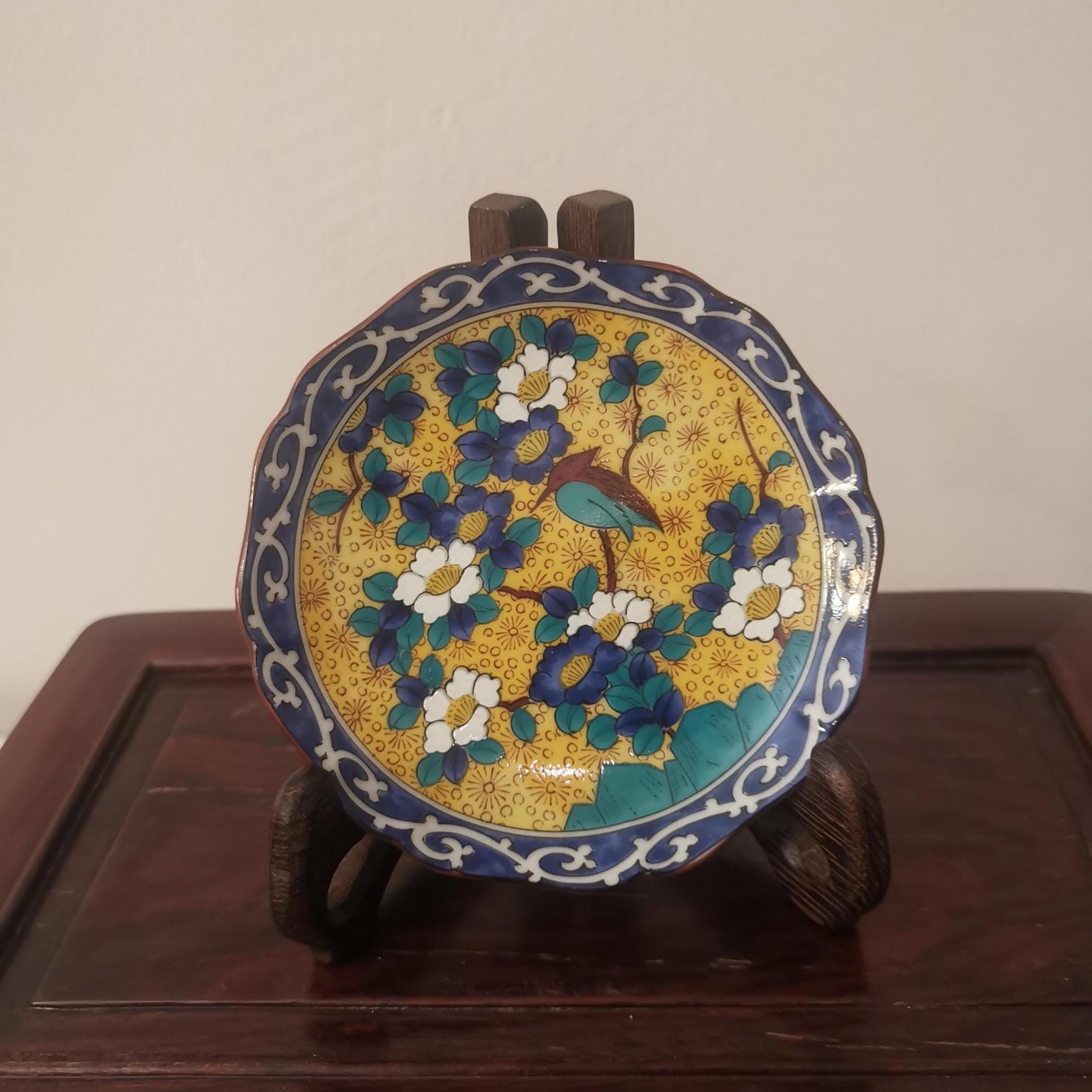 九谷焼 手描き花鳥文皿（5枚セット）吉田屋風 和風装飾 - Etsy 日本