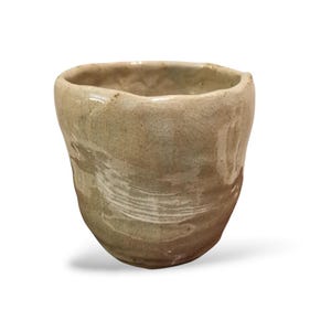 Yunomi, Japanese hand built tea cup, oriental tea cup, collectible drink ware, japanese pottery tea cup