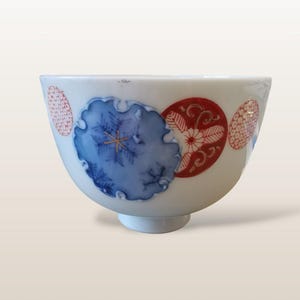 Porcelain bowl tea bowl Arita-ware, matcha tea bowl, Ceramic Bowls, Small Bowl oriental bowl, Chawan, tableware, Ko-Imari